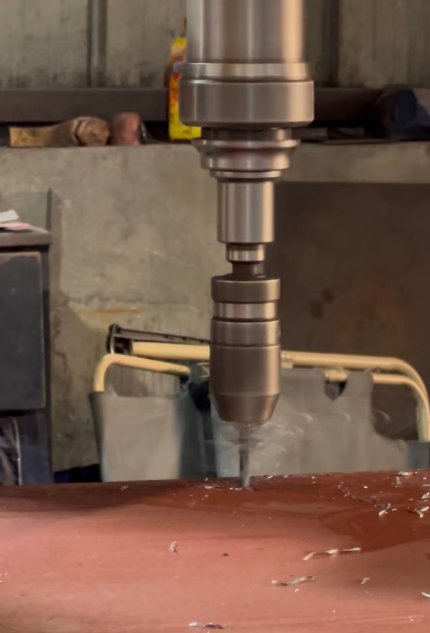 Precision drilling of press brake parts in ZTGAOKE's own machining workshop